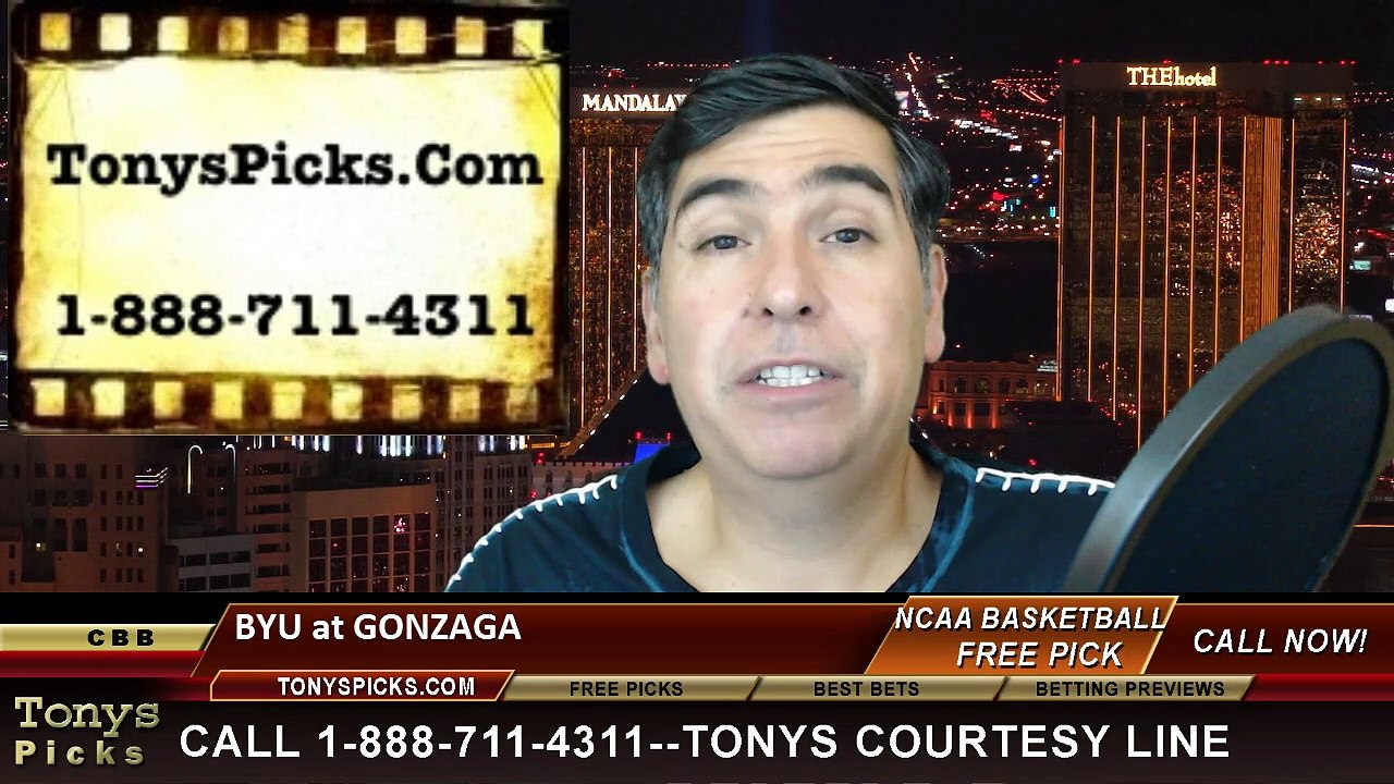 Gonzaga Bulldogs vs. BYU Cougars Pick Prediction WCC Tournament Final NCAA College Basketball Odds Preview 3-10-2015