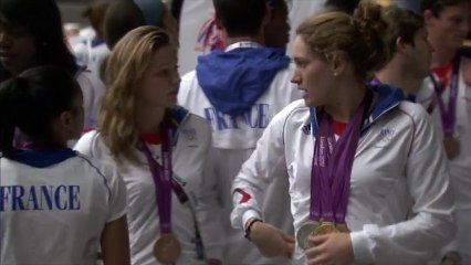 La joie discrète de Camille Muffat à l'issue des JO de Londres