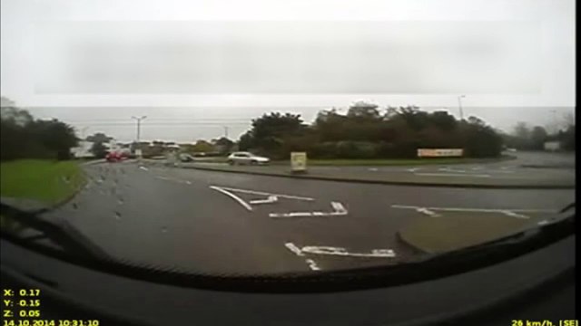 Man clings onto car windscreen on dual carriageway