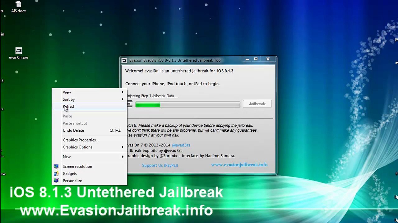 Les liens de téléchargement iOS Evasion 8.1.3 jailbreak untethered pour tous les iPhones iPods iPads