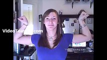 Becky Biceps flexes her amazing biceps and shows you her great abs!!