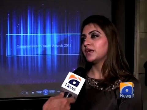 Pakistani activist Gulalai Ismail wins Commonwealth Youth Award-Geo Reports-11 Mar 2015