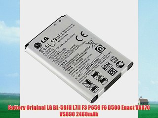 Battery Original LG BL-59JH L7II F3 P659 F6 D500 Enact VS870 VS890 2460mAh