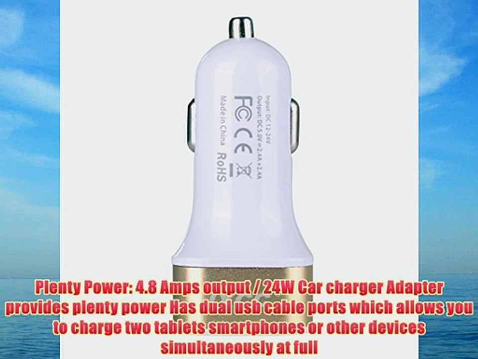 iXCC? Dual USB 4.8 Amp (24 Watt) SMART Universal High Capacity [High Power] [Small Size] FAST
