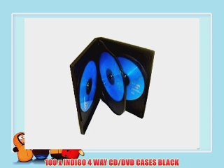 100 x INDIGO 4 WAY CD/DVD CASES BLACK