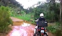 Bikers Afraid Of Slop Of Water