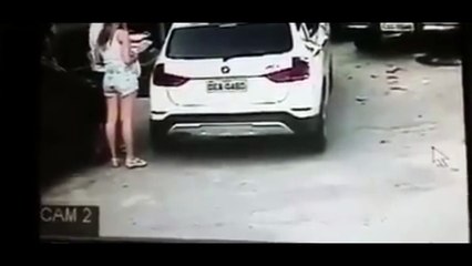 How Does A Guy On A Bike Crush A Car Like This?