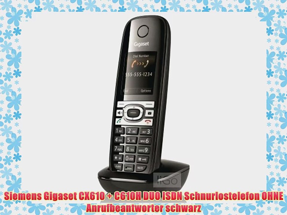 Siemens Gigaset CX610   C610H DUO ISDN Schnurlostelefon OHNE Anrufbeantworter schwarz