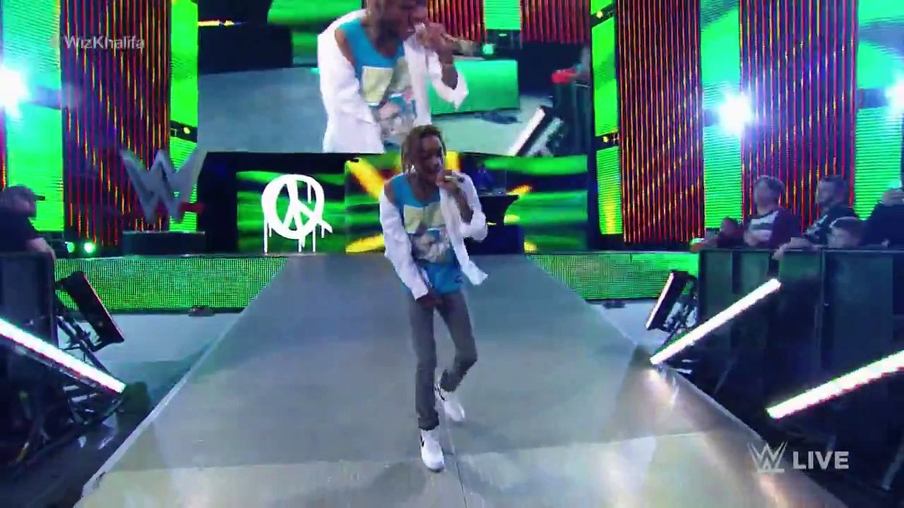 Wiz Khalifa performs- Raw, March 9, 2015