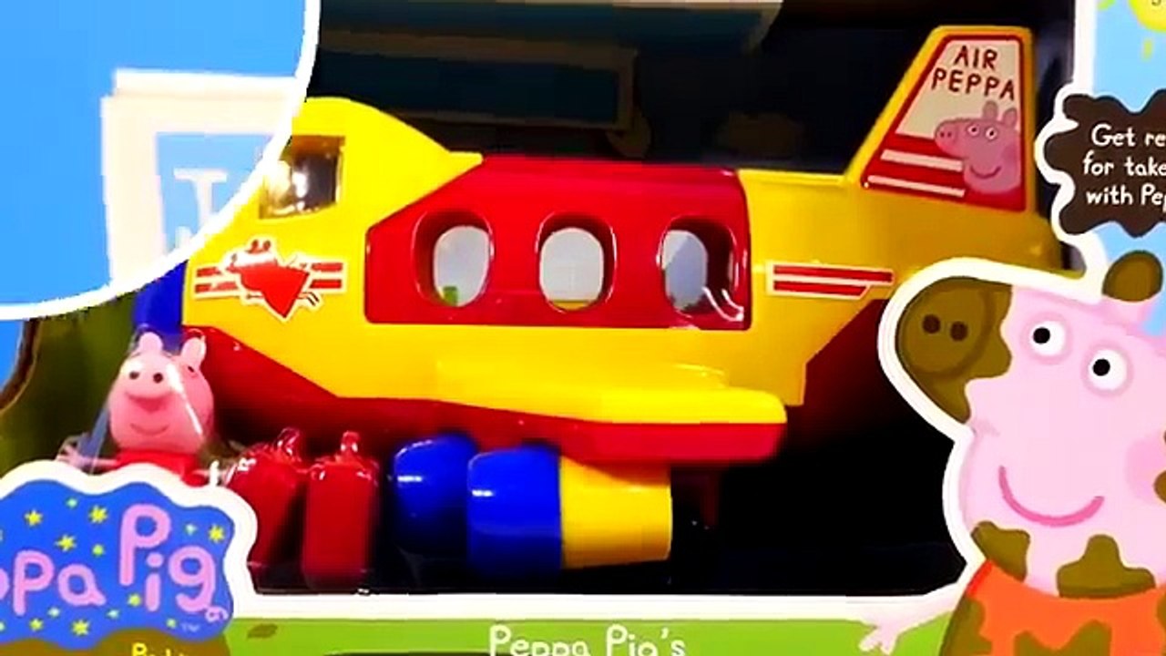 Peppa Pig's Jumbo Jet Flying Adventure Play Doh Hello Kitty Muddy Puddle Kids Toys