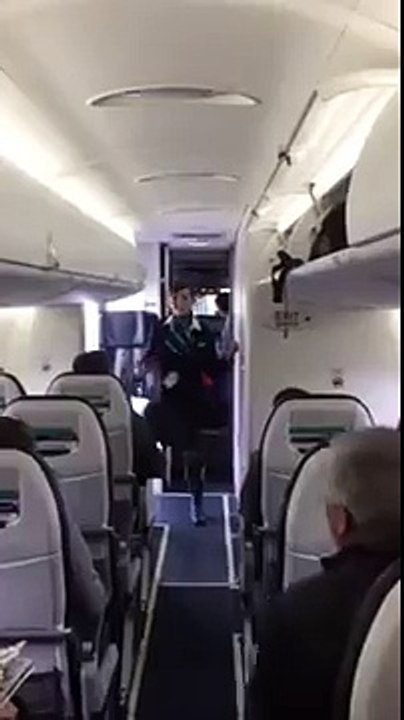 Funky flight attendant