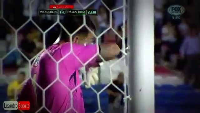 Wanderers ,vs ,Palestino, (1-0) ,Gol, de Santos, Copa Libertadores ,2015‬ , HD