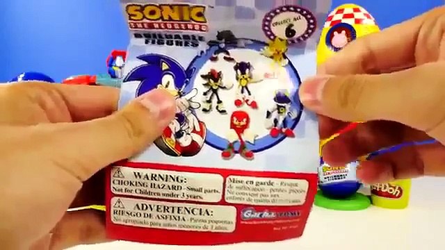 Play Doh Sonic The HedgeHog Surprise Eggs Peppa Pig Flying Olaf Disney Frozen by DCTC
