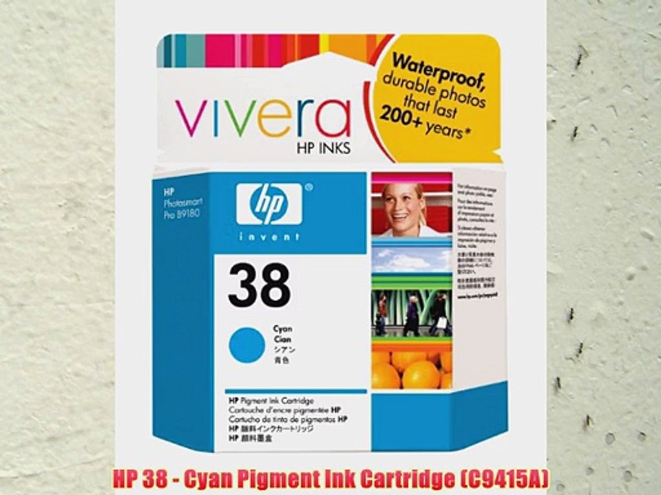 HP 38 - Cyan Pigment Ink Cartridge (C9415A)