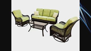 Hanover ORLEANS4PCSW Orleans 4-Piece Outdoor Lounging Set Includes Sofa 2 Swivel-Gliders and