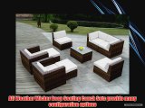 Ohana Collection PN0910MB 9-Piece Outdoor Patio Sofa Wicker Sectional Furniture Couch Set Mixed