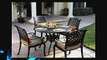 Darlee Nassau Cast Aluminum 5-Piece Dining Set with Seat Cushions and 48-Inch Round Dining