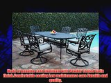 CBM Outdoor Patio Furniture 7 Piece G Aluminum Dining Set with All Swivel Chairs CBM1290