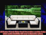 Genuine Ohana Outdoor Patio Wicker Furniture 7pc Sofa Set (beige)