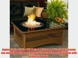 Outdoor Great Room Naples Fire Pit Table with Wicker Base