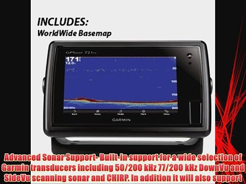 Garmin 010-01101-01 GPSMAP 721xs without Transducer Includes Worldwide Basemap