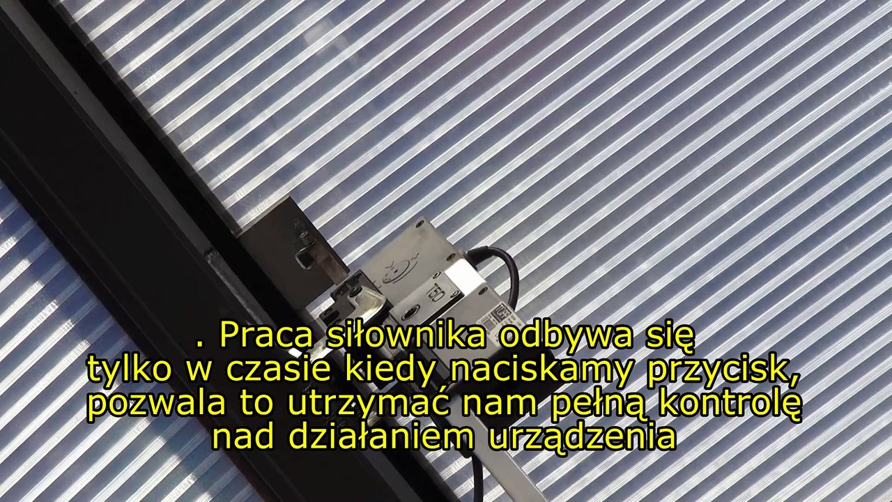 Klapy przewietrzające w świetlikach dachowych oraz oknach, zasada działania. ESKADE SYSTEM P18