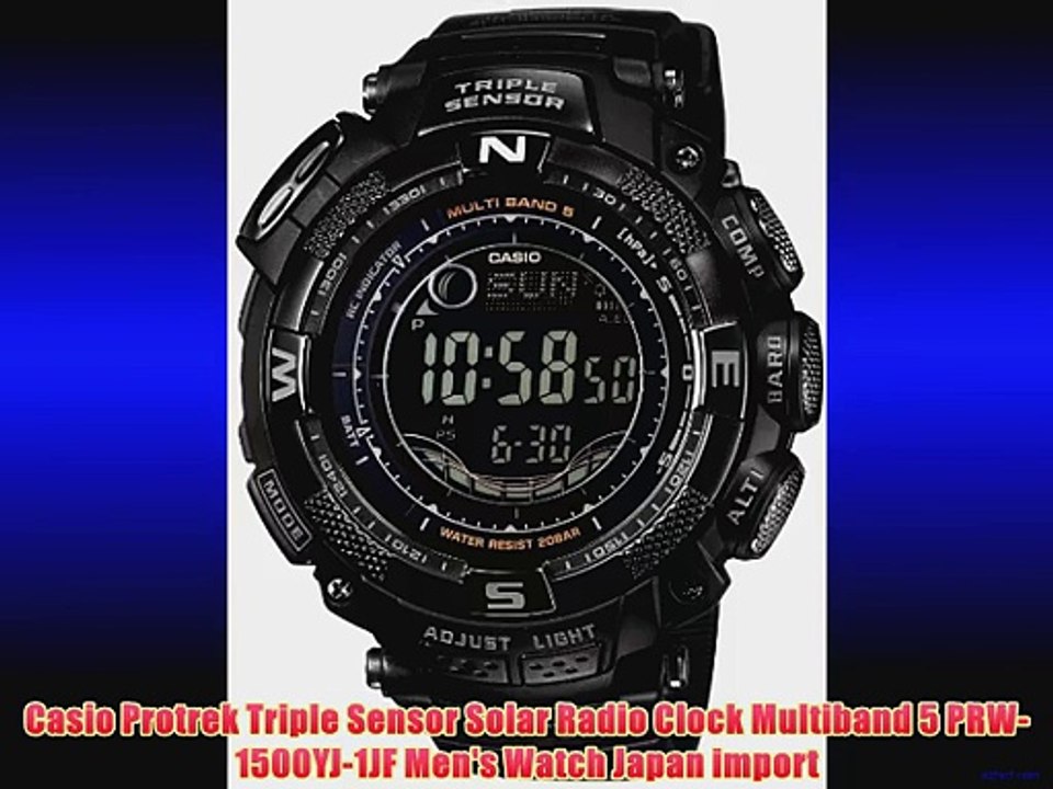 Casio Protrek Triple Sensor Solar Radio Clock Multiband 5 PRW-1500YJ-1JF Men's Watch Japan