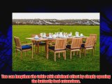 New 9 Pc Luxurious Grade-A Teak Dining Set -94 Rectangle Table And 8 Stacking Leveb Arm Chairs