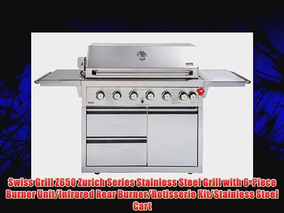 Swiss Grill Z650 Zurich Series Stainless Steel Grill with 6-Piece Burner Unit/Infrared Rear