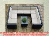 Genuine Ohana Outdoor Sofa Patio Wicker Furniture 9pc All Weather Couch Set with Free Patio