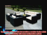 Ohana Outdoor Patio Wicker Furniture 8pcs All Weather Couch sofa Set
