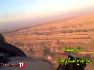 Irak helikopterleri IŞİD araçlarını böyle vurdu