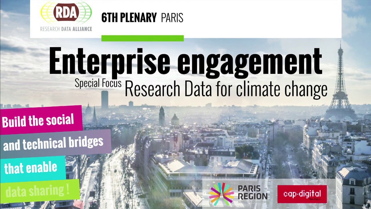 Research Data Alliance - P6 in Paris 23-25 September 2015