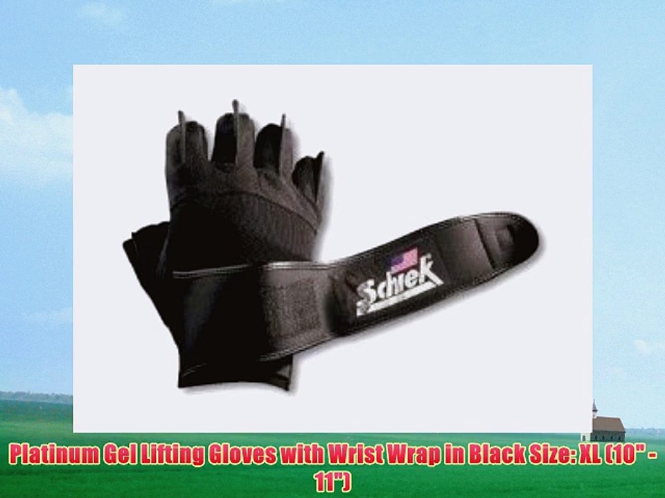 Platinum Gel Lifting Gloves with Wrist Wrap in Black Size: XL (10 - 11)