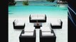 Outdoor Patio Furniture Wicker Sofa Sectional 9pc Resin Couch Set