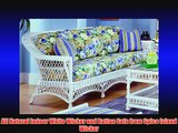 Bar Harbor White Indoor Natural Rattan and Wicker Sofa by Spice Island Wicker