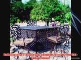 Darlee Catalina 4-person Cast Aluminum Patio Party Bar Set - Antique Bronze