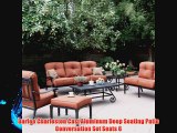 Darlee Charleston Cast Aluminum Deep Seating Patio Conversation Set Seats 6