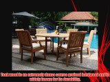 New 7 Pc Luxurious Grade-A Teak Dining Set - 60 Round Table And 6 Arm Chairs [Model:SK1]