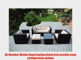 ohana collection PN0604 Genuine Ohana Outdoor Patio Wicker Furniture 6-Piece All Weather Gorgeous