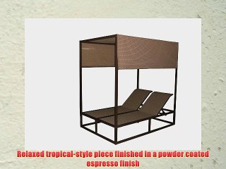 Panama Jack Island Breeze Canopy Daybed with Removable Top Espresso Finish