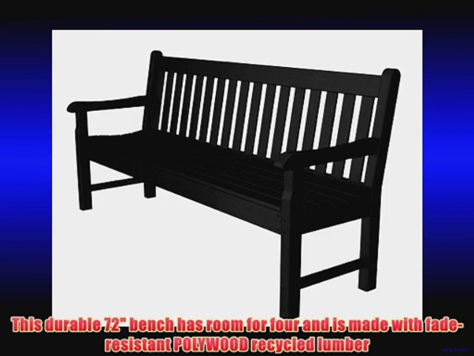 POLYWOOD RKB72BL Rockford 72 Bench Black