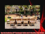 Grade-A Teak Wood Luxurious Dining Set Collections: 9 pc - 94 Double Extension Rectangle Table