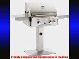 American Outdoor Grill 24 Inch Propane Gas Grill W/ Rotisserie On Pedestal