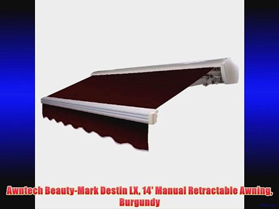 Awntech Beauty-Mark Destin LX 14' Manual Retractable Awning Burgundy