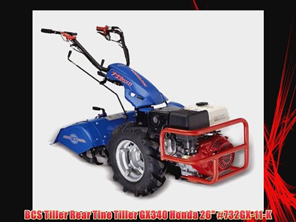 BCS Tiller Rear Tine Tiller GX340 Honda 26 #732GX-11-K