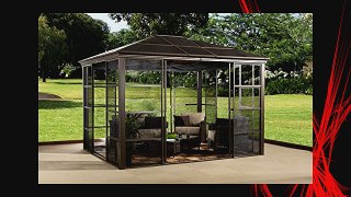 CASTEL 10'x12' - Bronze (#39) Hard Top Screen House Solarium Aluminum Structure 8mm Polycarbonate