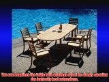 New 7 Pc Luxurious Grade-A Teak Dining Set - 94 Oval Table And 6 Stacking Arm Chairs [Model:TV2]