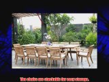 New 11 Pc Luxurious Grade-A Teak Dining Set - Large 117 Rectangle Table and 10 Stacking Arbor