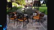 Oakland Living Hampton 9-Piece 60-Inch Square Dining Table Set with Sunbrella Cushions